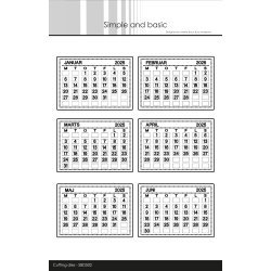 Simple and Basic - Die - Kalender sider 2025 - Jan-Jun - Dansk