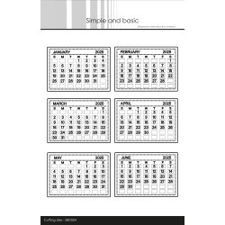 Simple and Basic - Die - Kalender sider 2025 - Jan-Jun - Engelsk