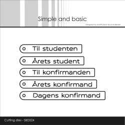 Simple and Basic - Die - Danske tekster - Student og konfirmation