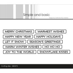 Simple and Basic - Die - Alle-i-n plade - Merry Christmas - Engelsk