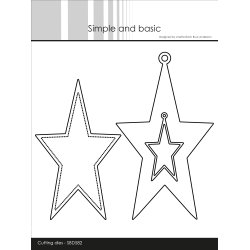 Simple and Basic - Die - Aflange stjerner med tag #1