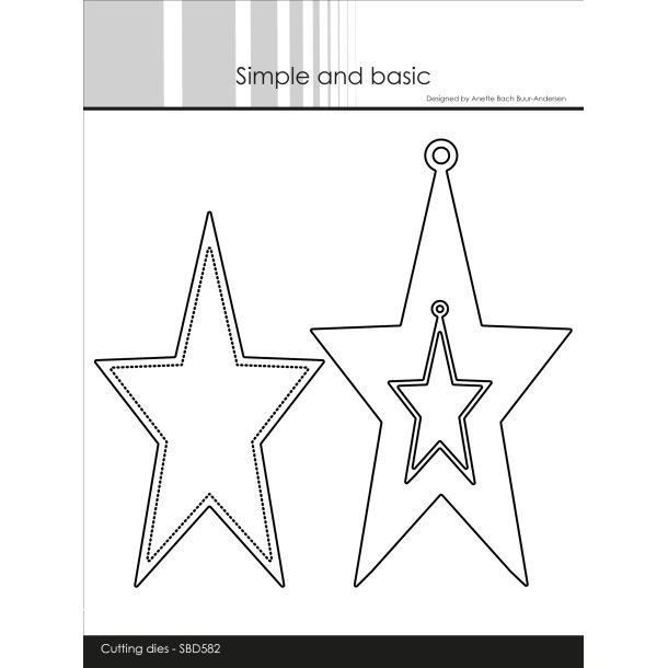 Simple and Basic - Die - Aflange stjerner med tag #1