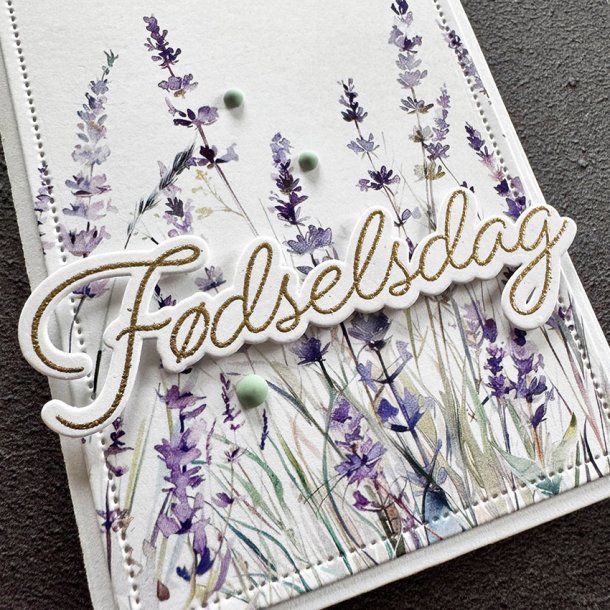 Simple and Basic - Die + stempel - Danske tekster - Tillykke / F�dseldag / Bryllup