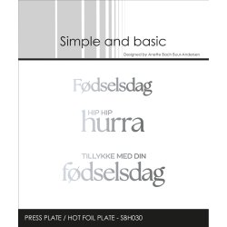 Simple and Basic - Hot Foil Plate / Folie Die - Fdselsdag