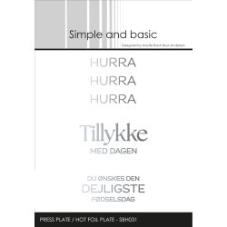 Simple and Basic - Hot Foil Plate / Folie Die - Hurra