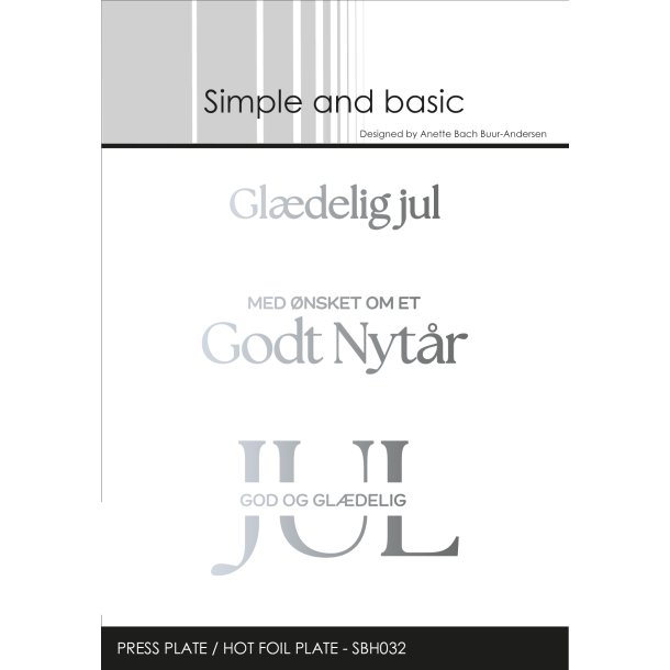 Simple and Basic - Hot Foil Plate / Folie Die - Gldelig Jul