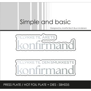 Simple and Basic - Hot Foil Plate / Folie Die - Konfirmand