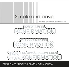 Simple and Basic - Hot Foil Plate / Folie Die - Konfirmation