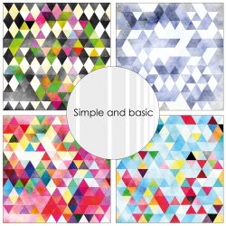Simple and Basic - Blok 6" - Watercolour Triangles