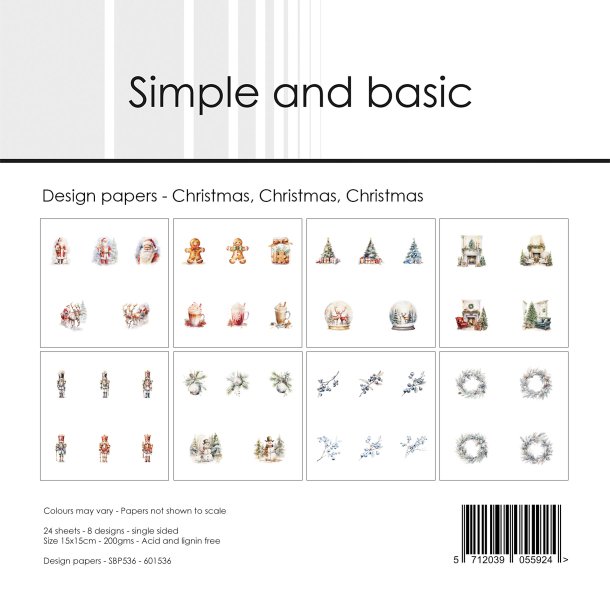 Simple and Basic - Blok 6" -  Christmas Christmas Christmas