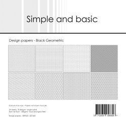 Simple and Basic - Blok 6'' - Black Geometric