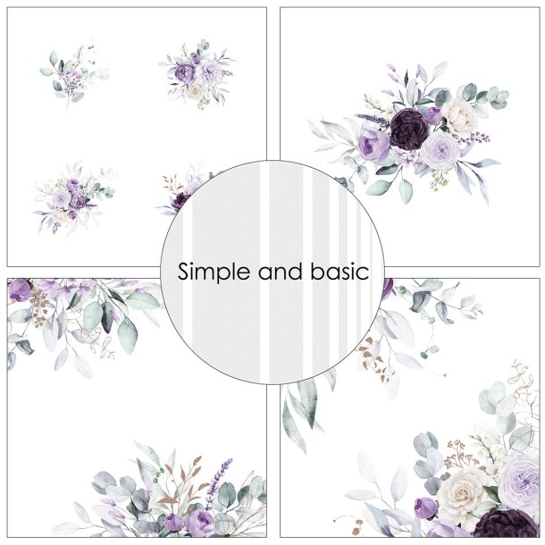 Simple and Basic - Blok 6'' - Purple Romance