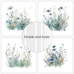 Simple and Basic - Blok 6'' - Blue Meadows / Bl enge