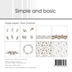 Simple and Basic - Blok 6'' - Silver Christmas / Slv jul