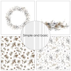 Simple and Basic - Blok 6'' - Silver Christmas / Slv jul