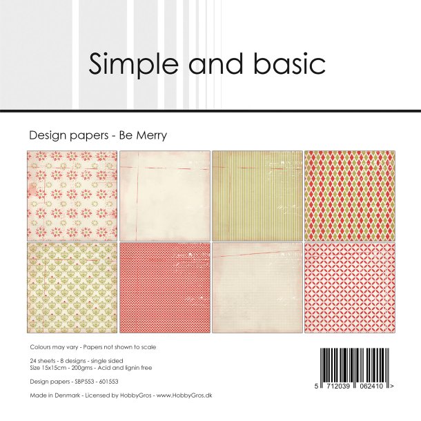 Simple and Basic - Blok 6'' - Be Merry / Vr glad