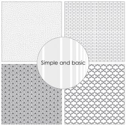 Simple and Basic - Blok 6" - Black Geometric Vol. 2