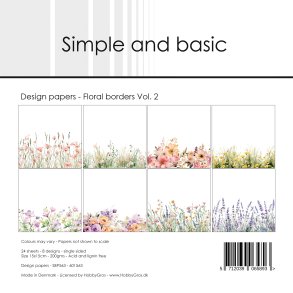 Simple and Basic - Blok 6'' - Floral borders / Blomsterkanter Vol. 2