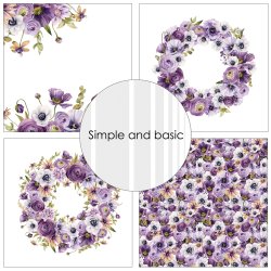 Simple and Basic - Blok 12" - Purple floral mood