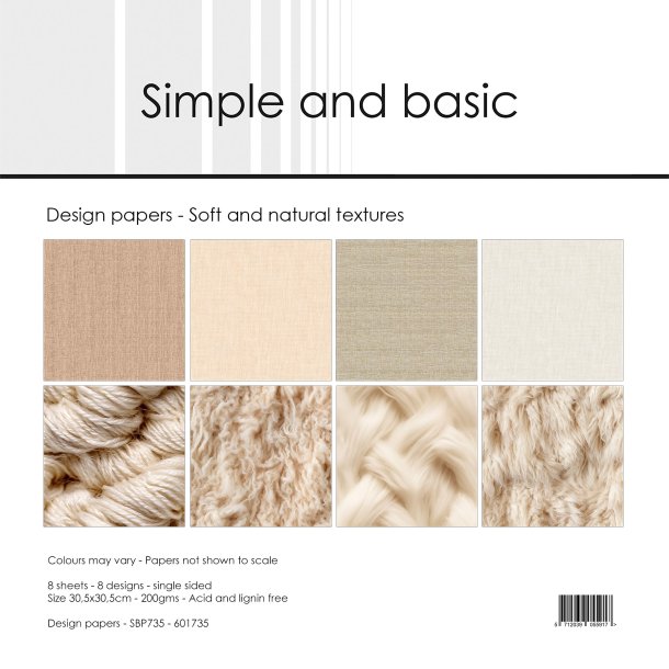Simple and Basic - Blok 12" - Soft and natural textures