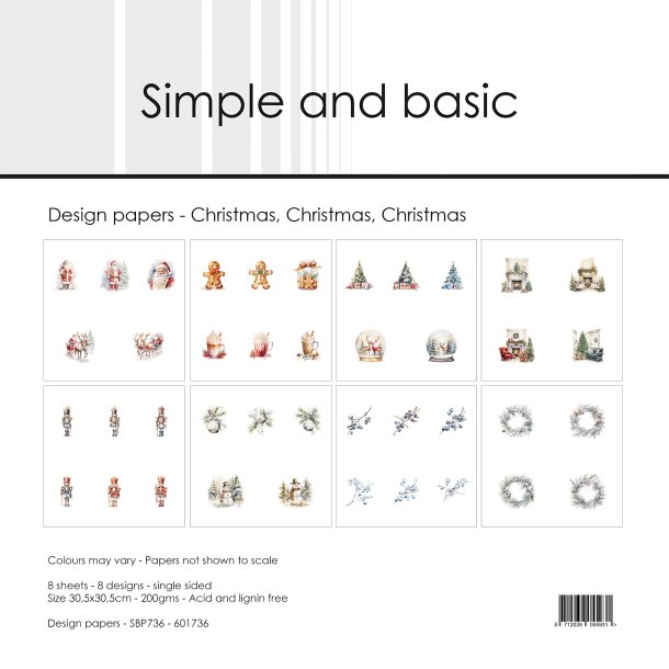 Simple and Basic - Blok 12" - Christmas Christmas Christmas