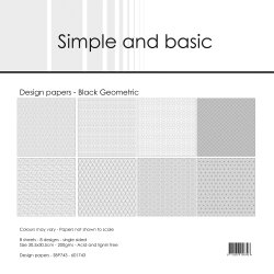 Simple and Basic - Blok 12'' - Black Geometric