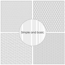 Simple and Basic - Blok 12'' - Black Geometric
