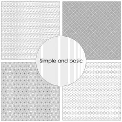 Simple and Basic - Blok 12'' - Black Geometric