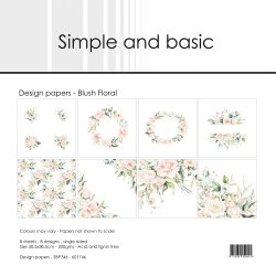 Simple and Basic - Blok 12'' - Blush Floral
