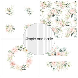 Simple and Basic - Blok 12'' - Blush Floral