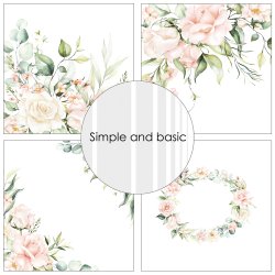 Simple and Basic - Blok 12'' - Blush Floral