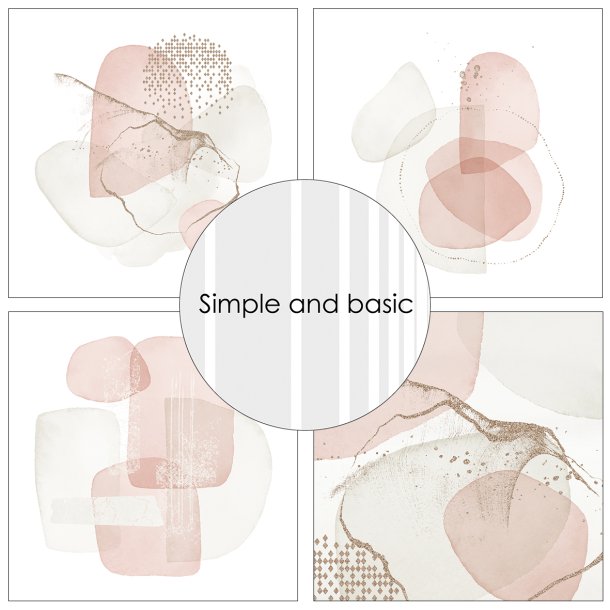 Simple and Basic - Blok 12'' - Soft Watercolour Backgrounds / Blde Akvarel Baggrunde