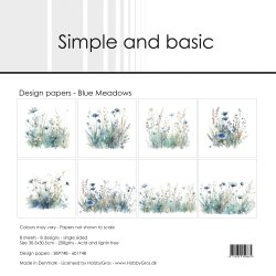 Simple and Basic - Blok 12'' - Blue Meadows / Bl enge