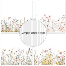 Simple and Basic - Blok 12'' - Floral borders / Blomsterkanter