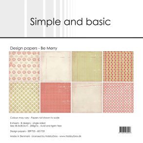 Simple and Basic - Blok 12'' - Be Merry / Vr glad