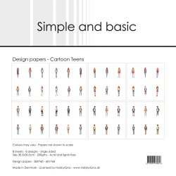 Simple and Basic - Blok 12" - Cartoon Teens