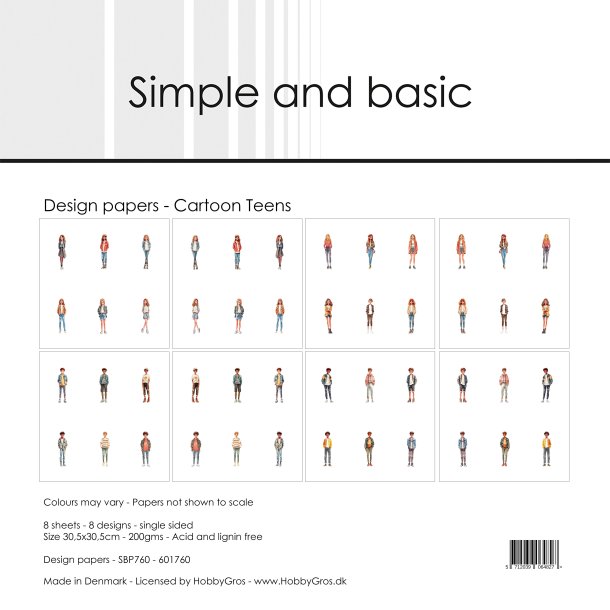 Simple and Basic - Blok 12" - Cartoon Teens