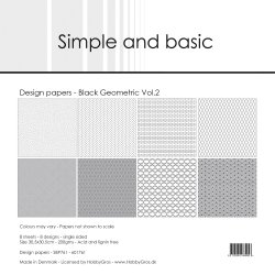 Simple and Basic - Blok 12" - Black Geometric Vol. 2