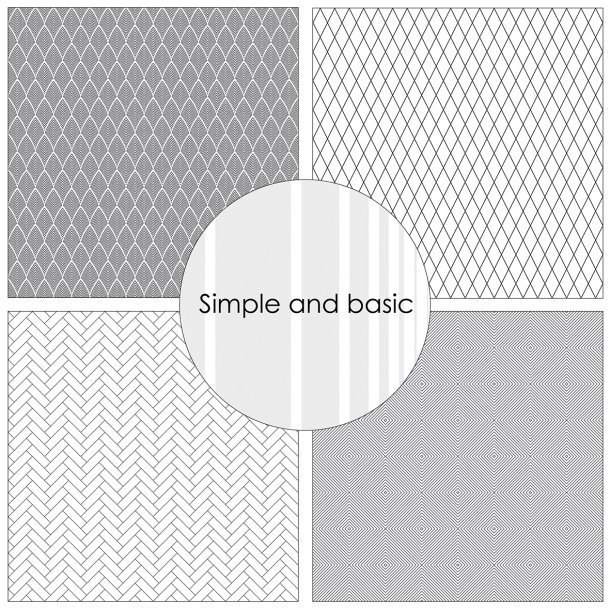 Simple and Basic - Blok 12" - Black Geometric Vol. 2