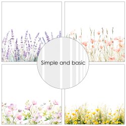 Simple and Basic - Blok 12'' - Floral borders / Blomsterkanter Vol. 2