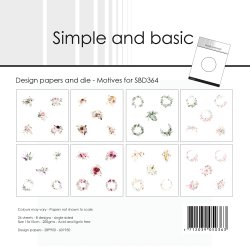 Simple and Basic - Blok 6" Med Die - Blomster