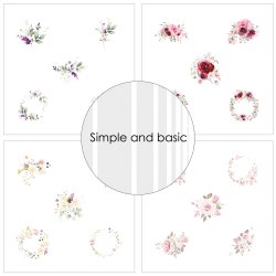 Simple and Basic - Blok 6" Med Die - Blomster