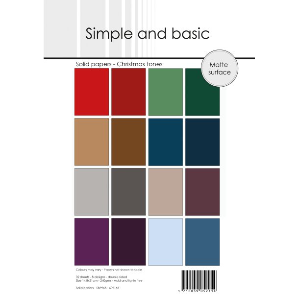 Simple and Basic - Blok A5 - Christmas tones