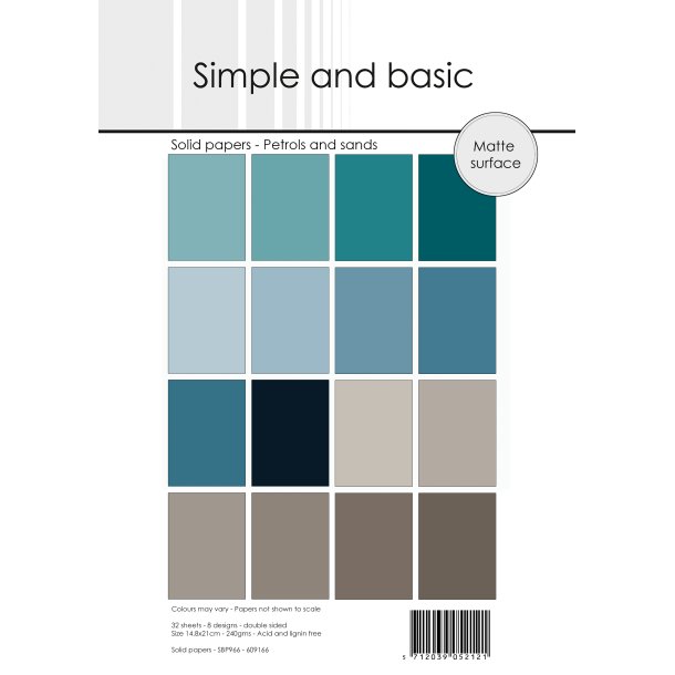 Simple and Basic - Blok A5 - Petrols and sands