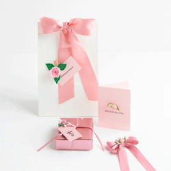 Selvklbende - Roser med sljfer - Lyserd