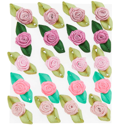 Selvklbende - Roser med sljfer - Lyserd