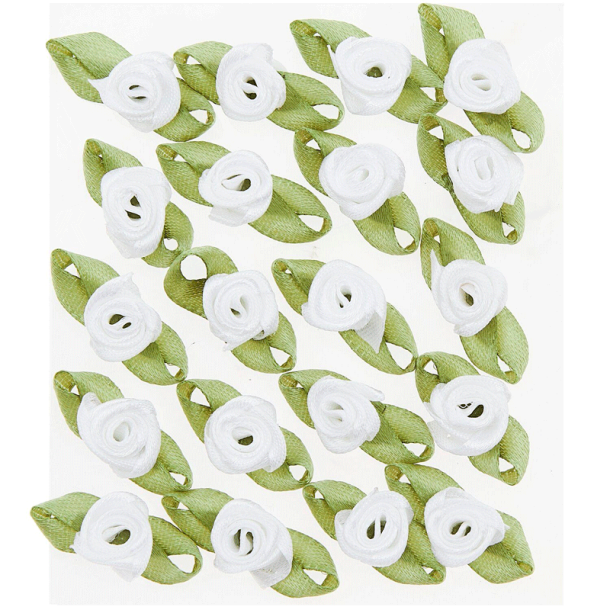 Selvklbende - Roser med sljfer - Hvid