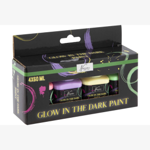 Akrylmaling - Selvlysende - 4 x 60 ml