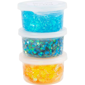 Sequin Clay - Bl�/gr�n harmoni - 3 x 60 g