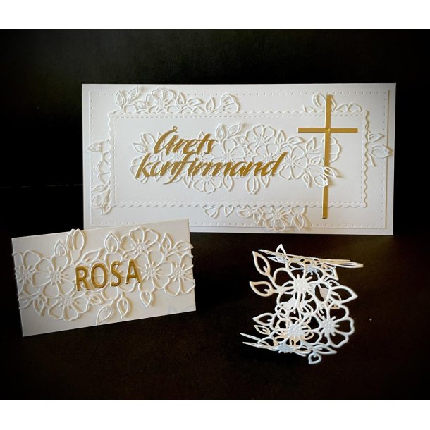 Gavlhusets Design - Die - Servietring blomster